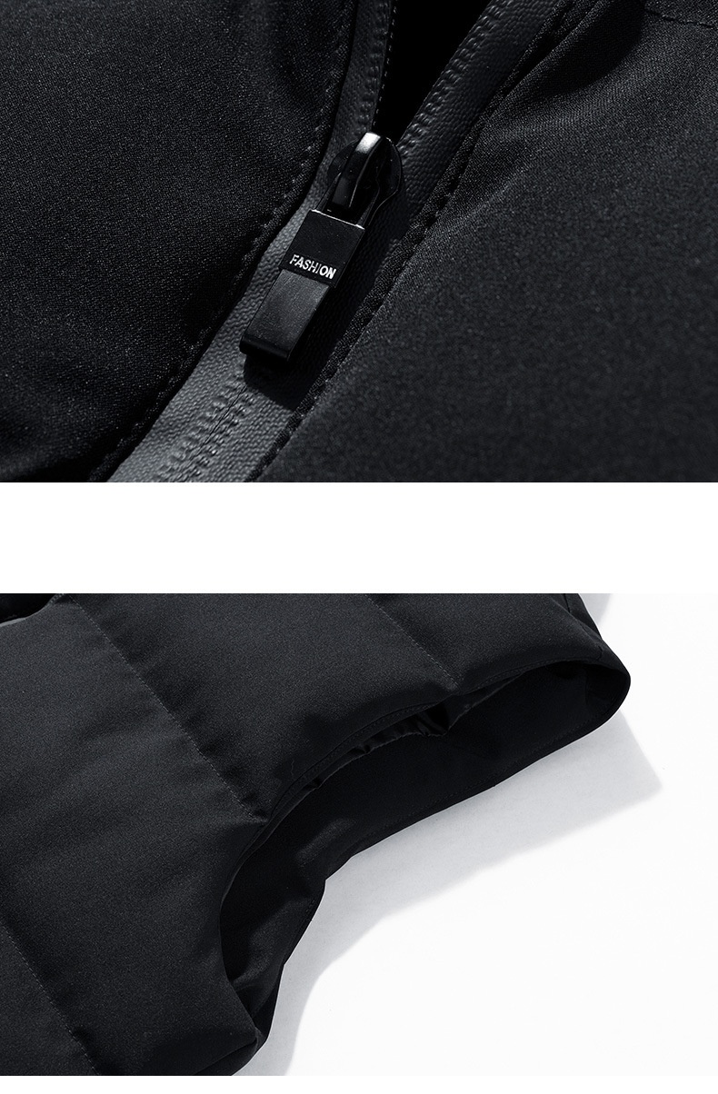 test_Men’s Solid Color Casual Standing Collar Sleeveless Loose Men’s Outwear