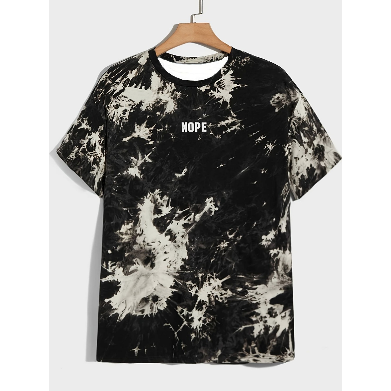test_Men’s T-shirt Short Sleeve Basic National Flag Letter Gradient Color