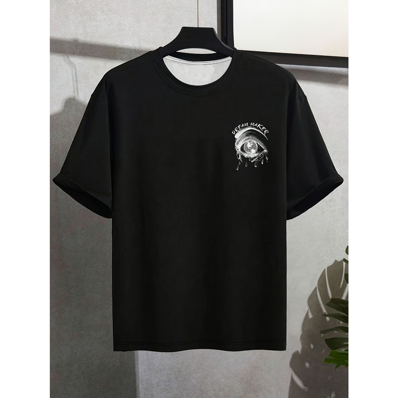 test_Men’s T-shirt Short Sleeve Basic National Flag Letter Gradient Color