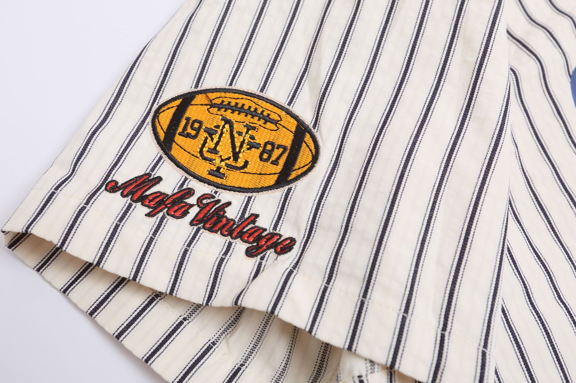 test_Jiayiku Men’s  Summer Shirt New American Style Antique Fashion Brand Striped Baseball Shirt Short Sleeve For Men And Women