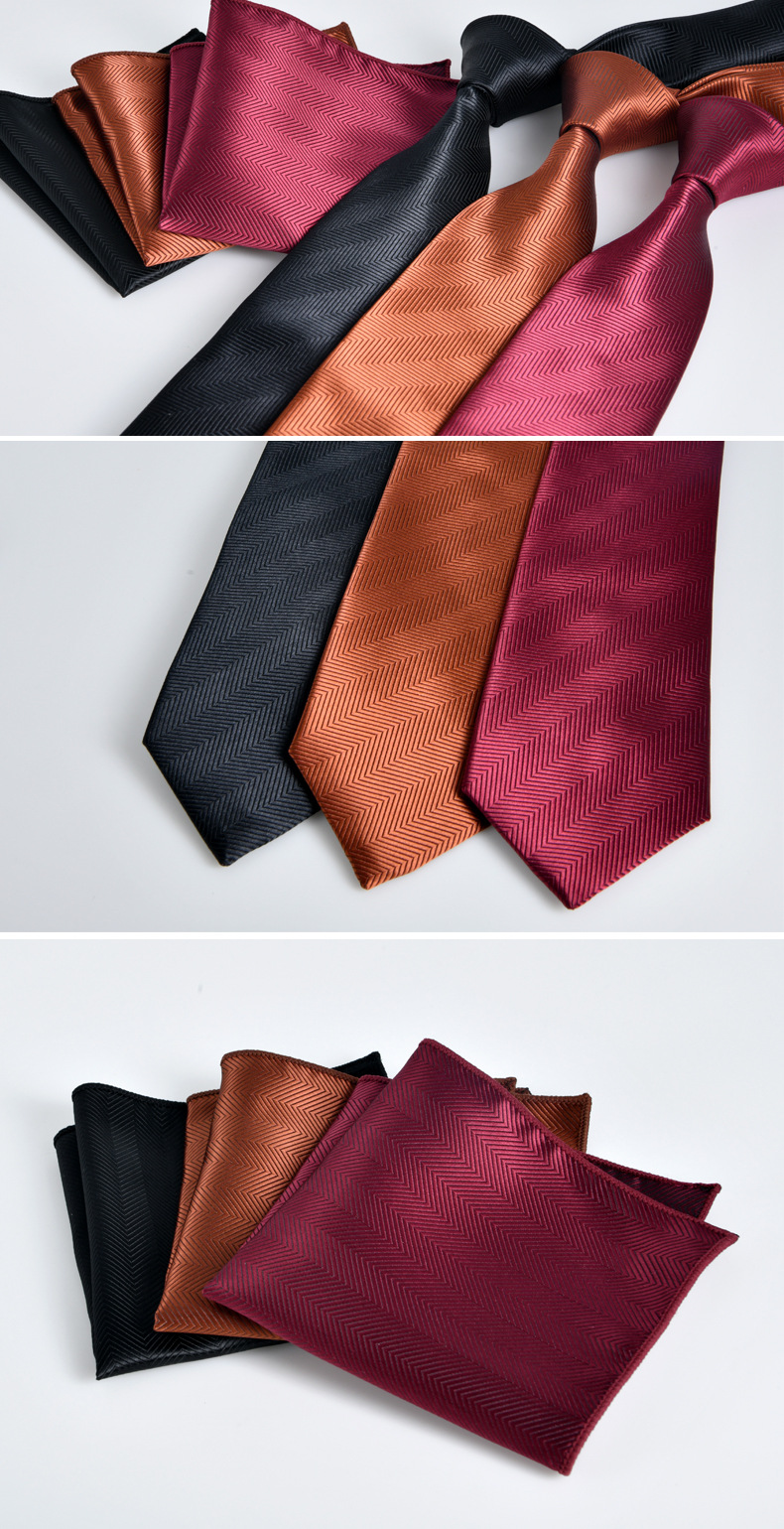 test_Men’s Business Solid Color Tie In Wine Red, Made Of Polyester, Perfect For Spring Season