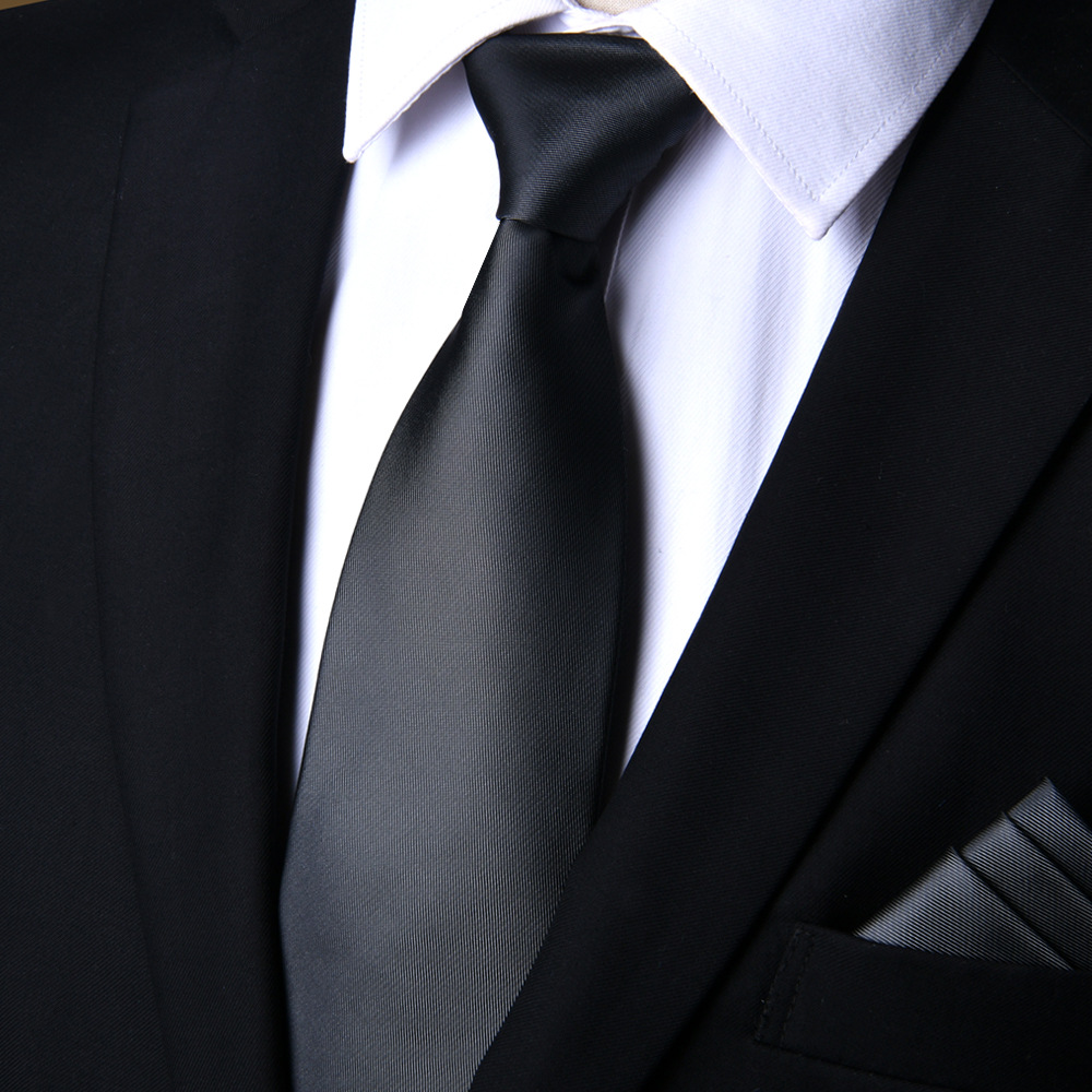 test_Men’s Business Solid Color Tie In Wine Red, Polyester Material, Perfect For Winter