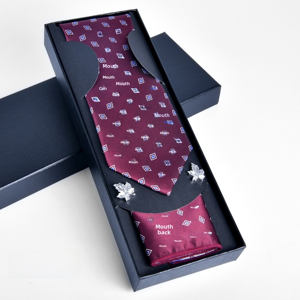 test_Men’s Business Polyester Tie With Flowers Pattern, Perfect For Spring And Father’s Day