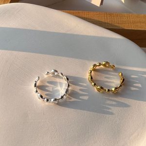 test_925 Sterling Silver Solid Color Open Ring