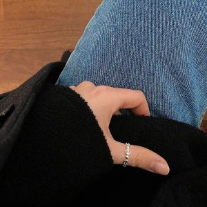 test_925 Sterling Silver Solid Color Open Ring