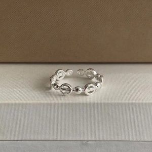 test_925 Sterling Silver Solid Color Open Ring