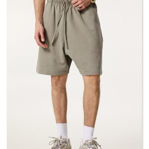 test_BE Men’s |  Summer Heavy Solid Color Casual Sports Shorts Zipper Pocket Fitness Running Pants Men