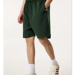 test_BE Men’s |  Summer Heavy Solid Color Casual Sports Shorts Zipper Pocket Fitness Running Pants Men