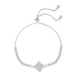 test_Copper Inlay Round Square Heart Shape Imitation Moissanite Bracelets
