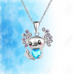 test_Cute Cartoon Heart Shape Alloy Plating Inlay Zircon Women’s Pendant Necklace