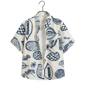 test_Ditsy Floral Vacation Short Sleeve Blouse In Polyester With Printing, Men’s Shirt