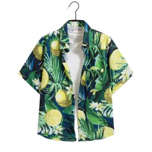 test_Ditsy Floral Vacation Short Sleeve Blouse In Polyester With Printing, Men’s Shirt