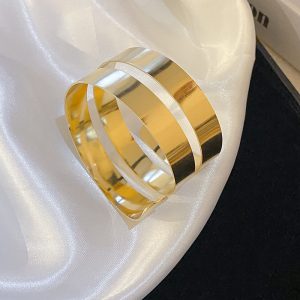 test_Exaggerated Novelty Irregular Alloy Wholesale Wide Bracelet Bangle