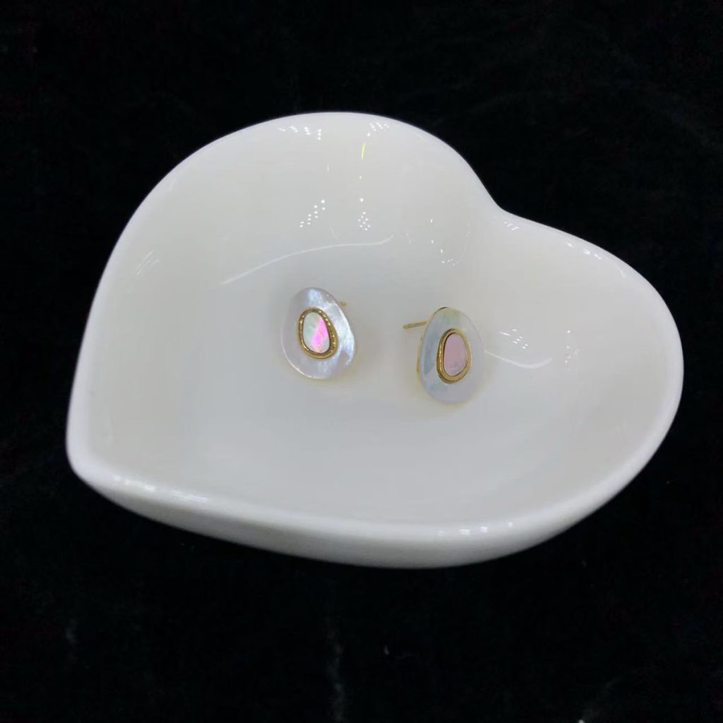 test_Ion Plating (IP) Real Gold Plated 18K Gold Water Droplets Shell 304 Stainless Steel Casual Romantic Simple Style Waterproof Non Tarnish Ear Studs