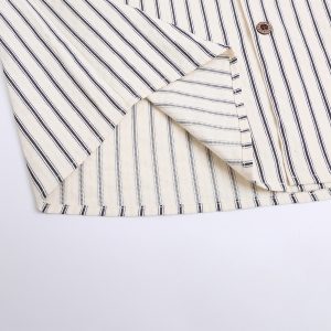 test_Jiayiku Men’s  Summer Shirt New American Style Antique Fashion Brand Striped Baseball Shirt Short Sleeve For Men And Women