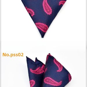 test_Men’s Business Cashew Nuts Polyester Pocket Square Featuring Jacquard Craftsmanship, One Size For Summer