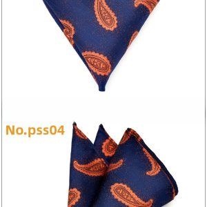 test_Men’s Business Cashew Nuts Polyester Pocket Square Featuring Jacquard Craftsmanship, One Size For Summer