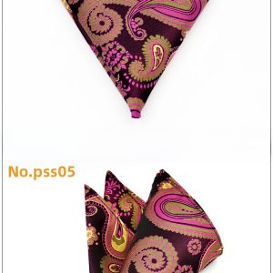 test_Men’s Business Cashew Nuts Polyester Pocket Square Featuring Jacquard Craftsmanship, One Size For Summer
