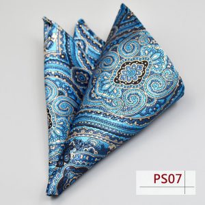 test_Men’s Business Cashew Nuts Polyester Pocket Square Featuring Jacquard Craftsmanship, One Size For Summer