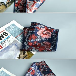 test_Men’s Business Flowers Polyester Pocket Square In Jacquard Craft For Spring Season