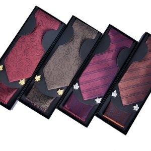 test_Men’s Business Polyester Tie With Flowers Pattern, Perfect For Spring And Father’s Day