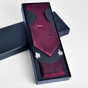 test_Men’s Business Polyester Tie With Flowers Pattern, Perfect For Spring And Father’s Day