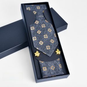 test_Men’s Business Polyester Tie With Flowers Pattern, Perfect For Spring And Father’s Day