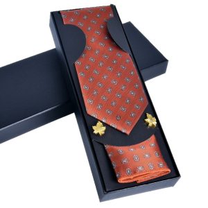 test_Men’s Business Polyester Tie With Flowers Pattern, Perfect For Spring And Father’s Day
