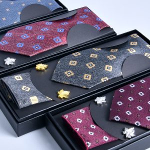 test_Men’s Business Polyester Tie With Flowers Pattern, Perfect For Spring And Father’s Day