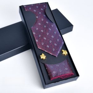 test_Men’s Business Polyester Tie With Flowers Pattern, Perfect For Spring And Father’s Day
