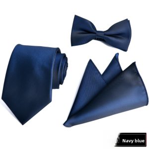 test_Men’s Business Solid Color Tie In Wine Red, Polyester Material, Perfect For Winter
