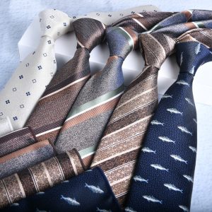 test_Men’s Business Stripe Polyester Tie In Autumn Style For Formal Occasions
