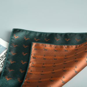test_Men’s Multicolor Stripe Polyester Pocket Square In Casual Style With Jacquard Craft For Autumn