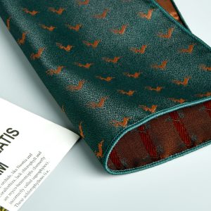 test_Men’s Multicolor Stripe Polyester Pocket Square In Casual Style With Jacquard Craft For Autumn