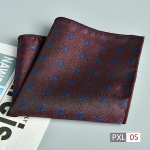 test_Men’s Multicolor Stripe Polyester Pocket Square In Casual Style With Jacquard Craft For Autumn