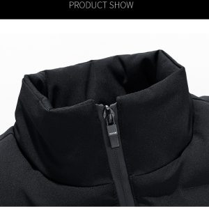 test_Men’s Solid Color Casual Standing Collar Sleeveless Loose Men’s Outwear