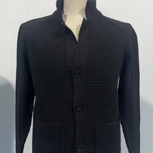 test_Men’s Solid Color Simple Style Standing Collar Long Sleeve Slim Men’s Tops