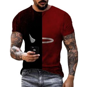 test_Men’s T-shirt Short Sleeve Sports Smiley Face