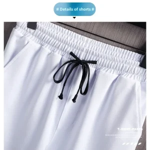 test_New Quick-Drying Ice Silk Gradient Suit Men’s Short-Sleeved T-shirt Summer Casual Shorts Sports Two-Piece Set Handsome Menswear