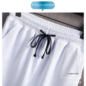 test_New Quick-Drying Ice Silk Gradient Suit Men’s Short-Sleeved T-shirt Summer Casual Shorts Sports Two-Piece Set Handsome Menswear
