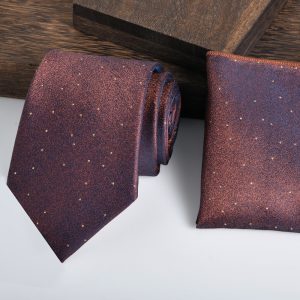 test_Unisex Business Tie With Flowers Pattern In Polyester, Suitable For Summer