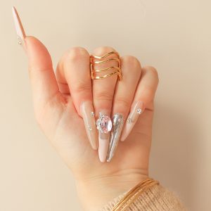 test_Wholesale Jewelry Elegant Romantic Commute Lines Butterfly 304 Stainless Steel Pearl Shell 14K Gold Plated Inlay Open Rings